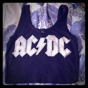 Forever 21 AC⚡DC Cropped tank